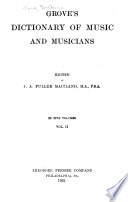 Grove's Dictionary of Music and Musicians cover