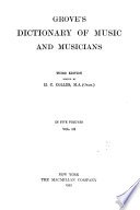 Grove's Dictionary of Music and Musicians cover