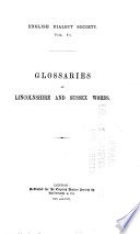 A Glossary of Words Used in the Wapentakes of Manley and Corringham, Lincolnshire cover