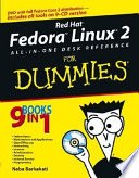Red Hat Fedora Linux 2 All-in-One Desk Reference For Dummies cover