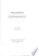 Fragmenta Genealogica cover
