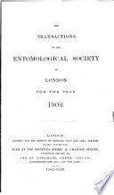 The Transactions of the Entomological Society of London cover