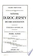 Duroc-Jersey Swine Record cover