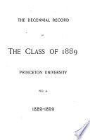 The Decennial Record of the Class of 1889 cover