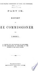 Report of the Commissioner for ... cover