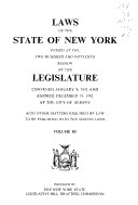 Laws of the State of New York Passed at the Sessions of the Legislature cover