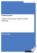 Analysis of the poem "Howl" by Allen Ginsberg cover