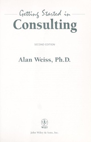 Getting Started in Consulting cover