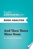 And Then There Were None by Agatha Christie (Book Analysis) cover