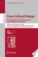 Cross-Cultural Design. User Experience of Products, Services, and Intelligent Environments cover