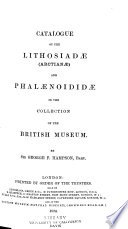 Catalogue of the Lepidoptera Phalaenae in the British Museum: Catalogue of the Arctiadae (Nolinae, Lithosianae) in the collection of the British Museum cover