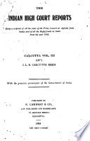 The Indian High Court Reports cover