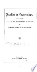 Studies in Psychology cover
