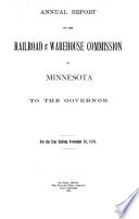 Annual Report of the Railroad and Warehouse Commission of Minnesota cover